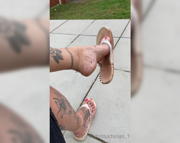 MsMaddy aka Madsoles_1 OnlyFans - Its not often my feet get this dry!! After a hard days garden work they were dirty, smelly, dry and