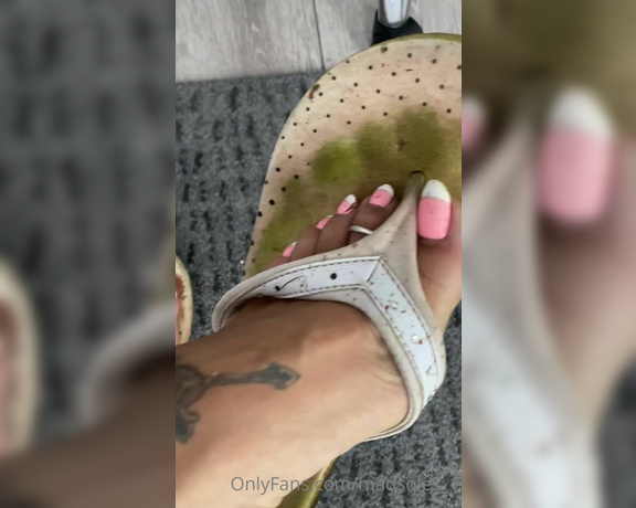 MsMaddy aka Madsoles_1 OnlyFans - Listen to the flipflop sound look at those filthy feet… Are you going to volunteer for clean up