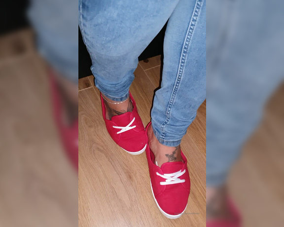 MsMaddy aka Madsoles_1 OnlyFans - The sweat and scent is so good in my red shoes i just had to buy another pairLet the stink proces