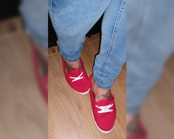 MsMaddy aka Madsoles_1 OnlyFans - The sweat and scent is so good in my red shoes i just had to buy another pairLet the stink proces