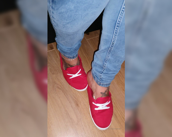 MsMaddy aka Madsoles_1 OnlyFans - The sweat and scent is so good in my red shoes i just had to buy another pairLet the stink proces