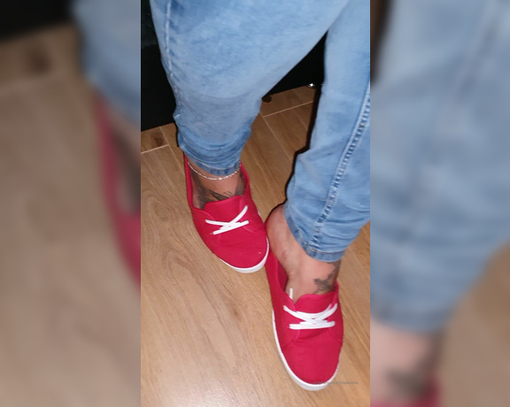 MsMaddy aka Madsoles_1 OnlyFans - The sweat and scent is so good in my red shoes i just had to buy another pairLet the stink proces