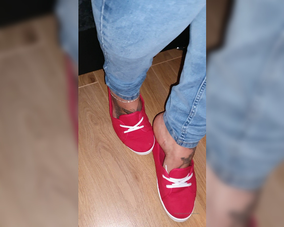 MsMaddy aka Madsoles_1 OnlyFans - The sweat and scent is so good in my red shoes i just had to buy another pairLet the stink proces