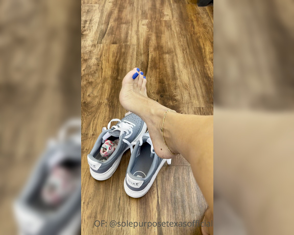 Sole Purpose Texas Feet aka Solepurposetexasofficial Onlyfans - I love this matte blue! Just missing some warm cum