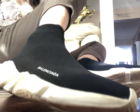 Tina aka Reigntina OnlyFans - POV taking off my nice sock shoes hehe