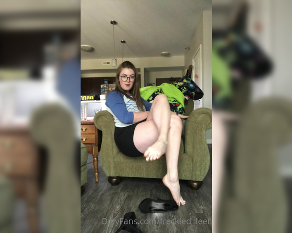 Freckled Feet aka Freckled_feet OnlyFans - This brat has some sweaty feet in heels that she wants to tease you with before she demands that you