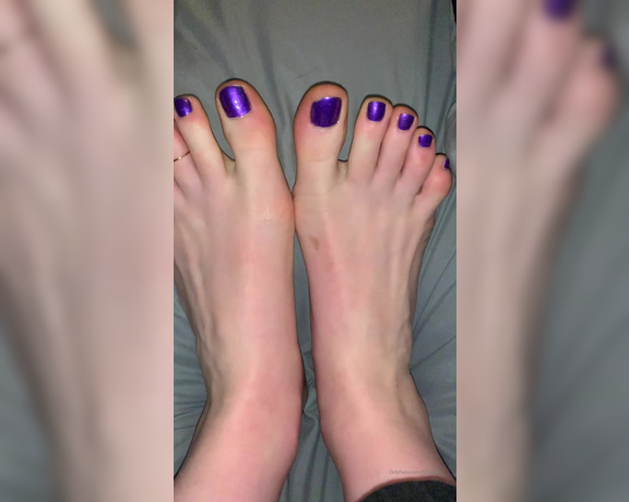 Freckled Feet aka Freckled_feet OnlyFans - I am loving the look of my new polish It’s a royal purple with a shimmery top coat! What do you thi