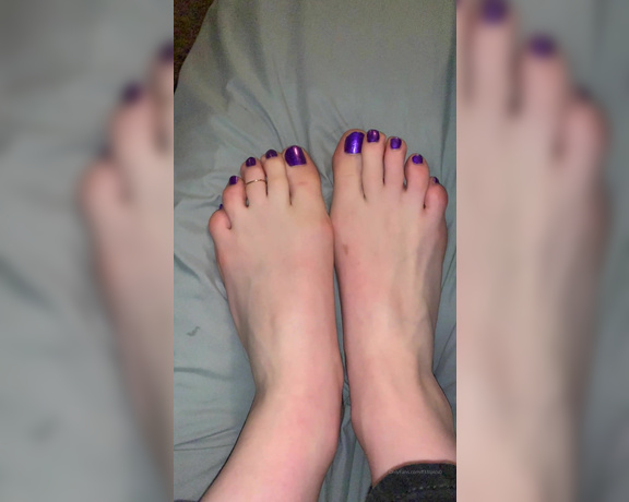 Freckled Feet aka Freckled_feet OnlyFans - I am loving the look of my new polish It’s a royal purple with a shimmery top coat! What do you thi