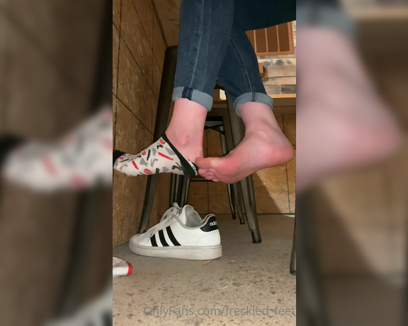 Freckled Feet aka Freckled_feet OnlyFans - I haven’t done some public shoesock strips in a while! Here’s something I did while everyone else 2