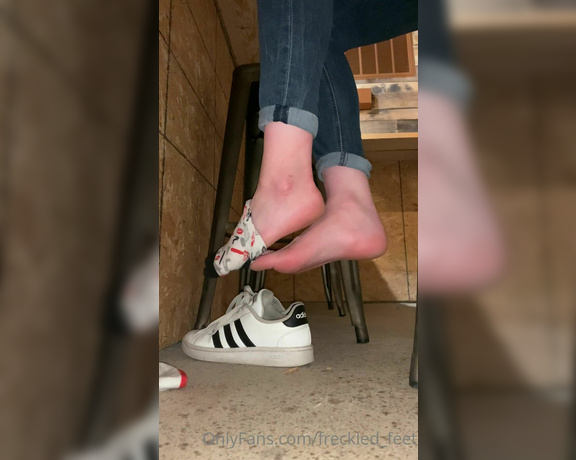 Freckled Feet aka Freckled_feet OnlyFans - I haven’t done some public shoesock strips in a while! Here’s something I did while everyone else 2