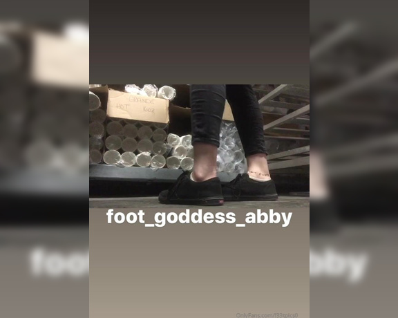 Freckled Feet aka Freckled_feet OnlyFans - I took a quick video in the backroom at worksomeone totally walked in and I had to continue and