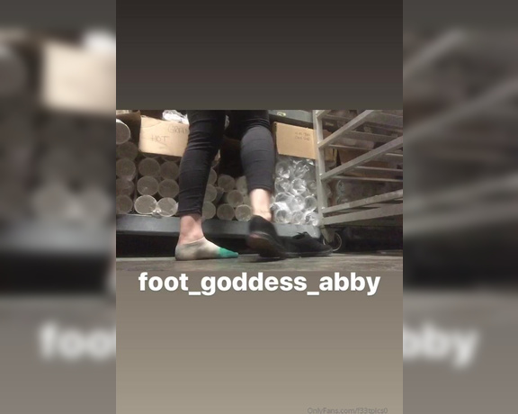 Freckled Feet aka Freckled_feet OnlyFans - I took a quick video in the backroom at worksomeone totally walked in and I had to continue and