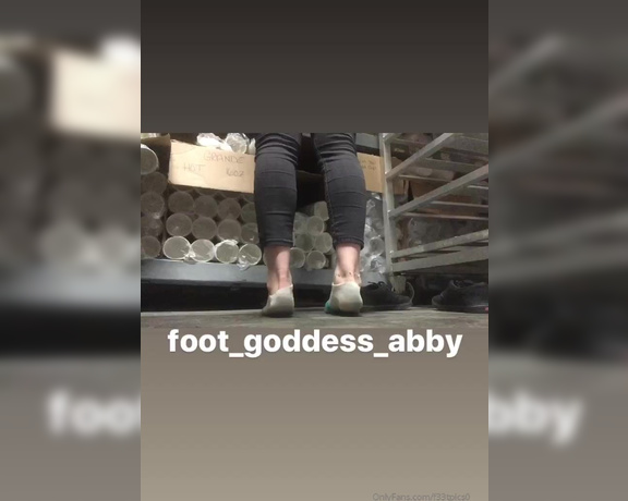 Freckled Feet aka Freckled_feet OnlyFans - I took a quick video in the backroom at worksomeone totally walked in and I had to continue and