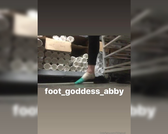 Freckled Feet aka Freckled_feet OnlyFans - I took a quick video in the backroom at worksomeone totally walked in and I had to continue and