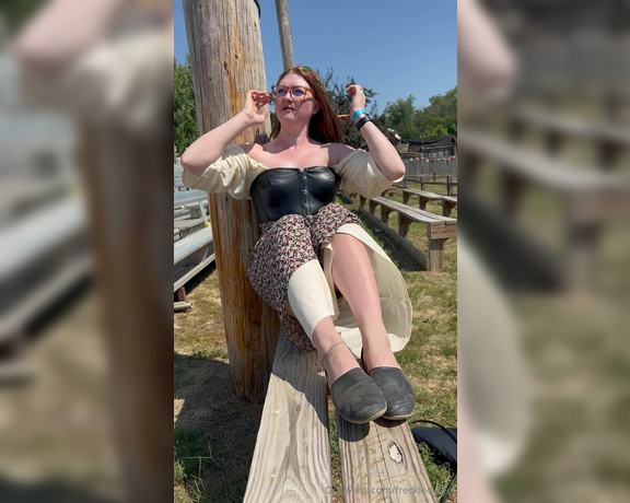 Freckled Feet aka Freckled_feet OnlyFans - Ren Faire Fun would you worship these duster, sweaty feet