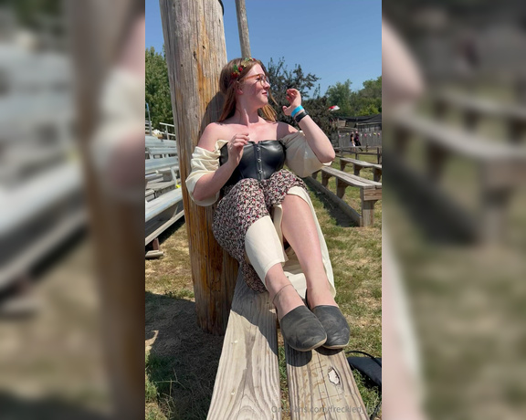 Freckled Feet aka Freckled_feet OnlyFans - Ren Faire Fun would you worship these duster, sweaty feet