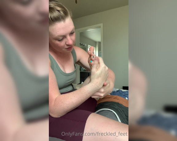 Freckled Feet aka Freckled_feet OnlyFans - My flexibility is getting a little better! So I was able to sniff my toes after my workout and even