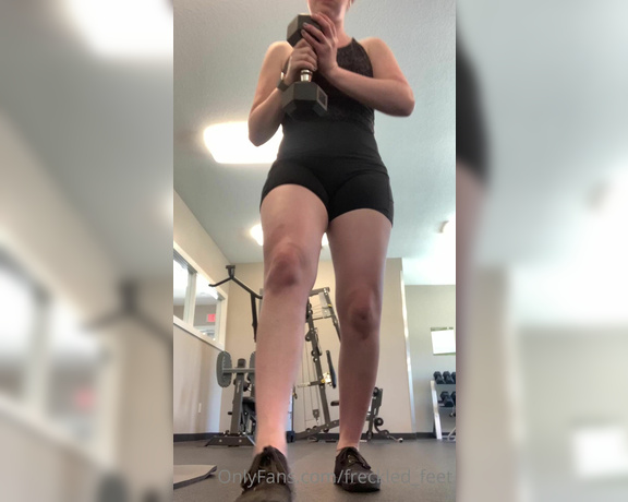 Freckled Feet aka Freckled_feet OnlyFans - Who wants to see what my feet look like after this workout (I’m sockless!) 3
