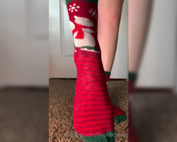 Freckled Feet aka Freckled_feet OnlyFans - Day 6 of 12 days of Alice! Christmas sock try on! Which ones were you fav