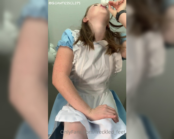 Freckled Feet aka Freckled_feet OnlyFans - Larger Than Life Studios edited my Alice in Wonderland Giantess video! I love it!! You can subscribe