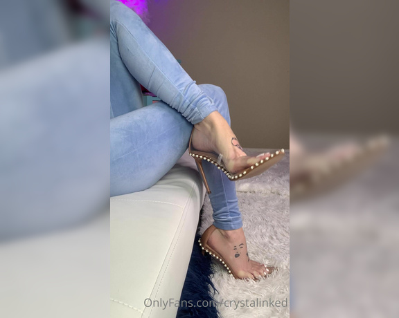 Crystal Inked aka Crystalinked OnlyFans - Lounging in my new sexy heels 1