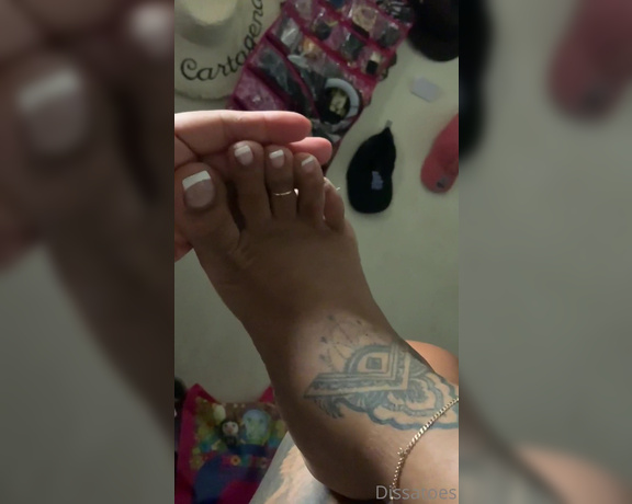Dissa aka Dissatoes OnlyFans - Sock remove and new pedi