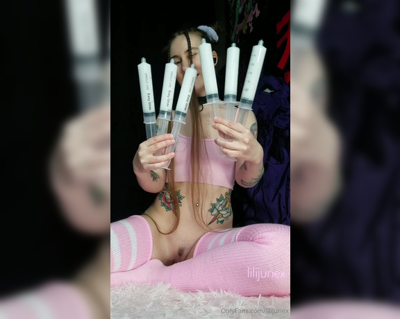 Lilijunex aka Lilijunex OnlyFans - If youve ever wondered how much cum my little cumdump cunt can hold, youll appreciate tomorrows 2