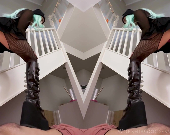 Goddess Mercy aka Worshipgoddessmercy OnlyFans - Omg you make such a good floor! Its so much fun stomping around on you with these heavy boots I