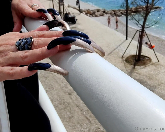 Lora Long Nails aka Loralongnails OnlyFans - Nails, Heels, Embankment, Sea