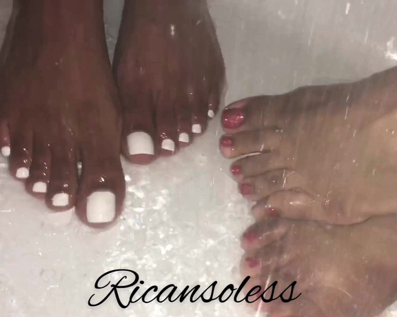 Mama Rican aka Ricansoless OnlyFans - Shower teaser with @feetbyci