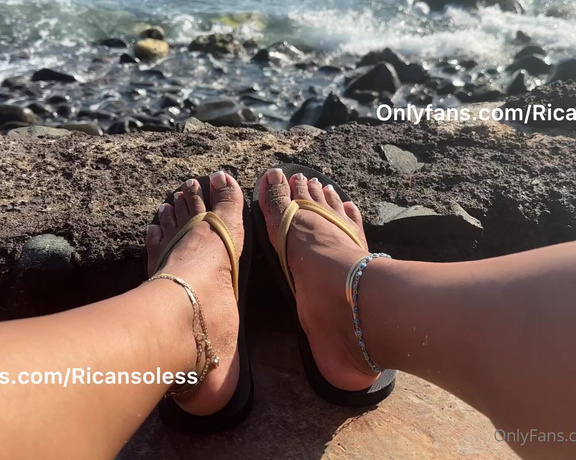 Mama Rican aka Ricansoless OnlyFans - Come here & clean my beach feet Tongue only