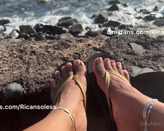 Mama Rican aka Ricansoless OnlyFans - Come here & clean my beach feet Tongue only