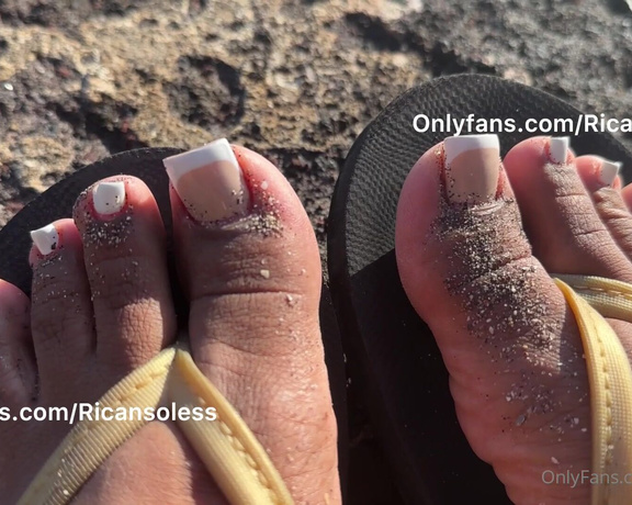 Mama Rican aka Ricansoless OnlyFans - Come here & clean my beach feet Tongue only