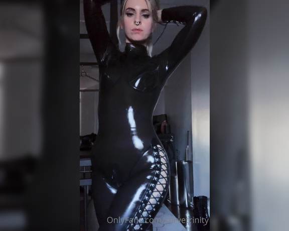 Mistress Trinity aka Servetrinity OnlyFans - Today’s 2nd rubber outfit