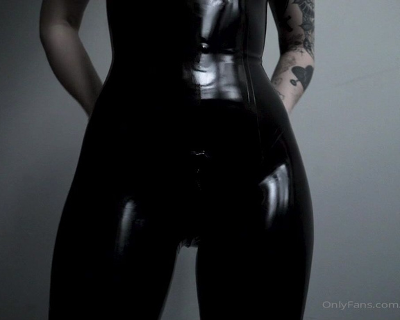 Mistress Trinity aka Servetrinity OnlyFans - Obsess over my perfect rubber clad body Watch, drool, repeat
