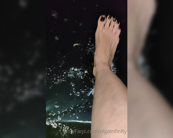 Olga Infinity aka Olgainfinity OnlyFans - Gloomy cold autumn evening and ominous river And only my feet cut through this darkness Today we
