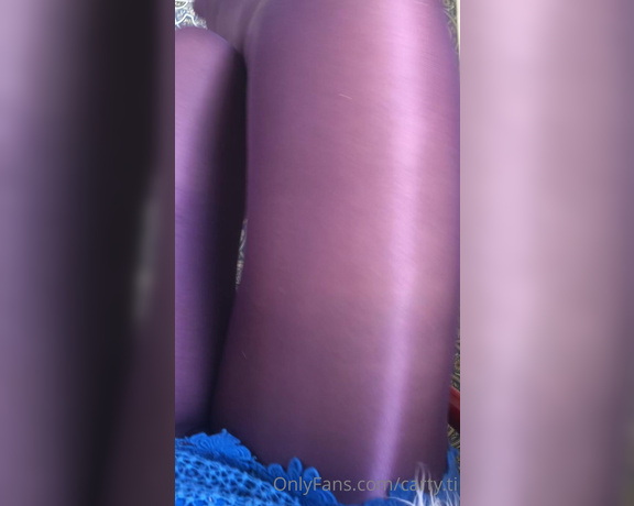 Carty aka Cartyti OnlyFans - New day, new video Sexy colour pantyhose Legs and nylons feet tease enjoy