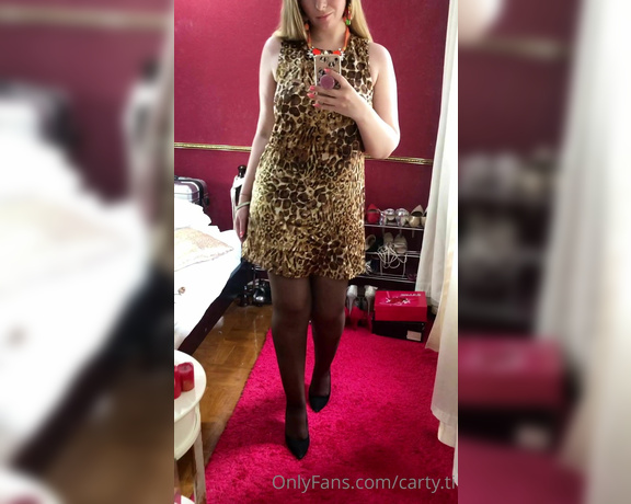 Carty aka Cartyti OnlyFans - New sexy dress with beautiful pantyhose and heels