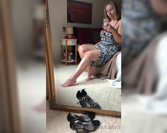 Carty aka Cartyti OnlyFans - Tease in my new summer dress Sexy feet and legs