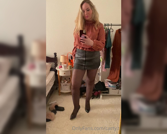 Carty aka Cartyti OnlyFans - Sexy skirt with glam black tights and cute blouse Gorgeous look