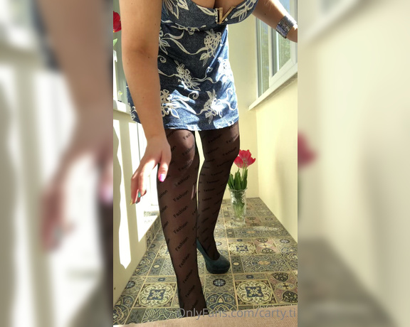 Carty aka Cartyti OnlyFans - Mmmmm new outfit sexy dress pantyhose and heels hot