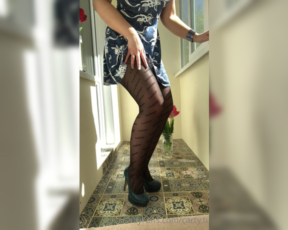 Carty aka Cartyti OnlyFans - Mmmmm new outfit sexy dress pantyhose and heels hot