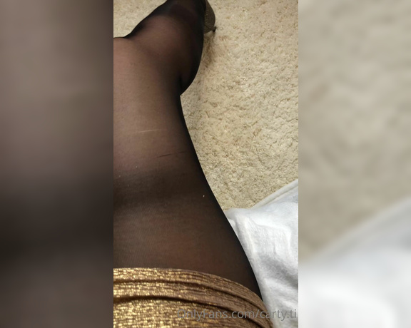 Carty aka Cartyti OnlyFans - Hot black pantyhose and sexy heels