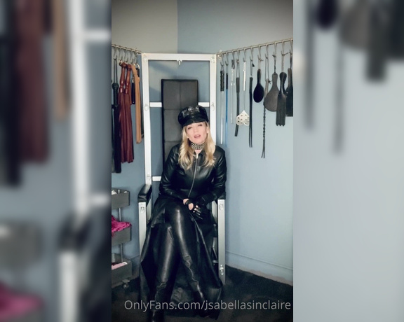 Isabella Sinclaire aka Isabellasinclaire OnlyFans - Quarantine series March 17, 2020 for a little custom heavy leather fetish training clip