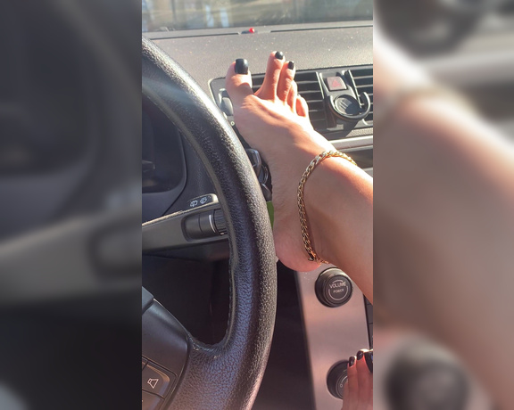 Nicole aka Solealchemist OnlyFans - 5 mins of dashboard toes, soles and arches My question is if you were walking past my car and saw