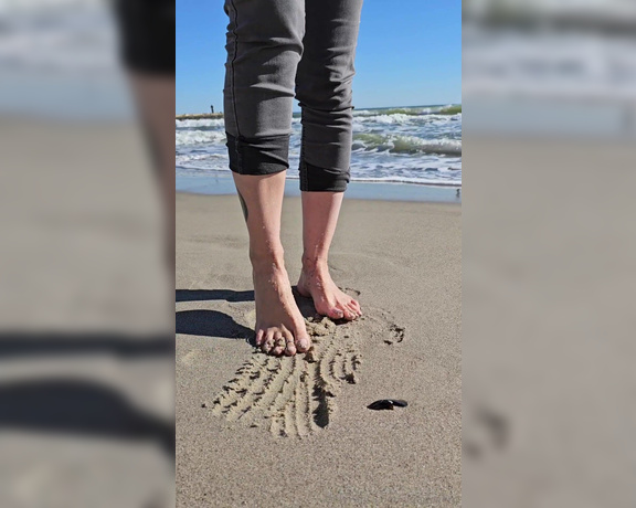 Olga Infinity aka Olganovem OnlyFans - My feet on the beach of the October Black Sea