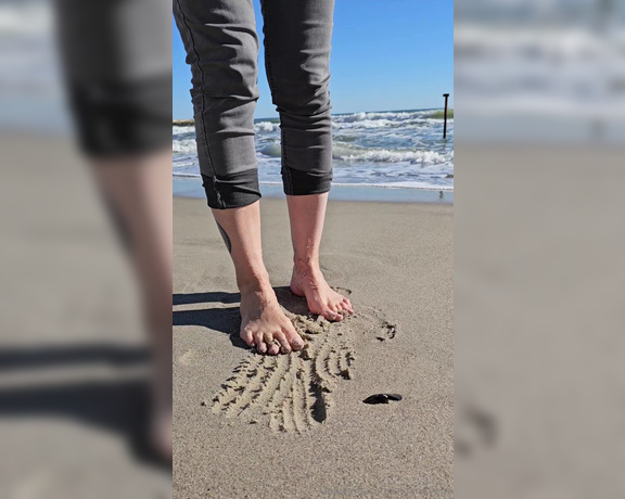 Olga Infinity aka Olganovem OnlyFans - My feet on the beach of the October Black Sea