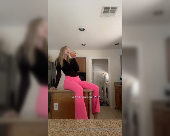 Cecily aka Goddesscecee OnlyFans - Let’s talk about how pathetic you are  Also aren’t these hot pink yoga pants so hot on