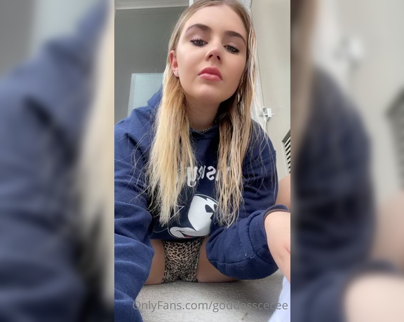 Cecily aka Goddesscecee OnlyFans - Pretend to lick that spit up too in real life it would be all over your pathetic face
