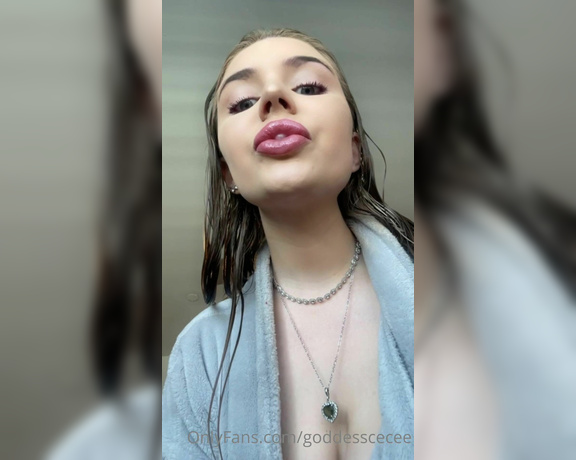 Cecily aka Goddesscecee OnlyFans - Licking my spit up off the floor on your knees while you lay cash at the side begging for me to spit